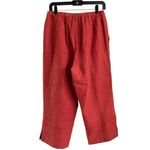 Field Gear 8 Linen Blend Wide Leg Crop Pants Orange Red Terracotta High Rise Photo 1