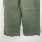 Evidnt Pants Size 25 Cropped Chino Wide Leg High Waist NWT Green 100% Cotton Photo 12