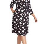 Lane Bryant Black Crossover Floral Fit & Flare Dress Sz 18/20 Photo 0