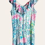 Lilly Pulitzer Alessa Sink Or Swim Printed V-Neck Romper Size XS Photo 3