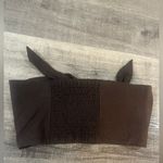 EXPRESS linen blend tie front bandeau top Photo 2