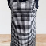 SARA CAMPBELL Blue White Gingham Plaid Shift Dress Size Small Photo 0