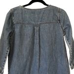 Madewell  Denim Frayed Step-Hem Dress Cascade Wash Blue, Sz S Photo 8