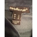 Charlotte Russe Blue Velour Cropped Track Jacket Women's Large Photo 1