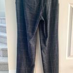 Classiques Entier  Slate Navy Grey Wool Wide Leg Pants with Lavender Plaid Photo 1