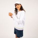 The Saint James Perla Sweater Sweatshirt Pastel Stripe Rainbow White 14 Photo 11