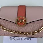 Michael Kors Sherbert Carmen Crossbody Small Monogram Flap Purse Photo 4