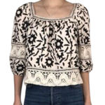 Christian Sirianio Christian Siriano Black and White Floral Blouse Photo 0