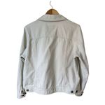 Vintage L.L Bean 100% Cotton Beige/Cream Denim Jacket With Floral Trim Tan Size L Photo 3