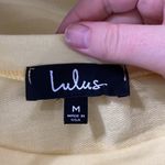 Lulus Kady Light Yellow Ruffle Cold Shoulder Long Sleeve Sweater Top size M Size M Photo 6