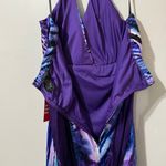B. Smart Purple Multi- Color Animal Print Silk Size 24 Photo 9