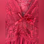 Avid Love L Babydoll Chemise with Lace Trim Neglige Lingerie Red Size L Photo 1