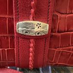 Brighton  Red Croc-Embossed Leather Wristlet Photo 4