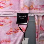 Terez  Leggings Rose Quartz Marble Capri Leggings High Rise Pink Orange XS NWT Photo 4