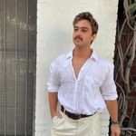 ZARA Men’s White linen shirt with a relaxed fit sz L women’s  Photo 1