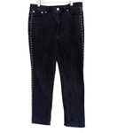 J.Crew  Black Studded High Rise Straight Denim Jean 30 Photo 4