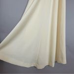 Vintage 1970s Wedding Dress Lace Belt Long Veil Handmade Cream Pale Yellow Retro Photo 11