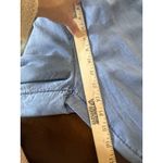 Ann Taylor  Weekend Womens Large Petite Chambray Pants Pockets Wide Leg‎ Beach Photo 5