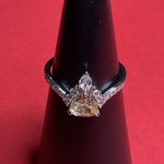Bomb Party RBP5961 “Chasing a Dream” Lemon CZ on Rhodium Size 9 Ring NWT Silver Photo 0
