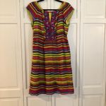 Nanette Lepore  striped bright beaded dress sz 8 Photo 1
