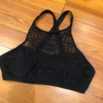 Xhilaration Black High Neck Mesh Bikini Top Photo 0