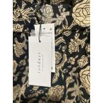 Sundays  Camelia Black Floral Ruffle Collar Top Blouse Shirt Size‎ Large Photo 7