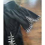 Forever 21 Embroidered Black White Crop Boho Top Romantic Whimsigoth Size Medium Photo 4