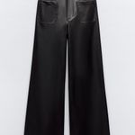 ZARA Marine Straight Leather Pants Photo 0