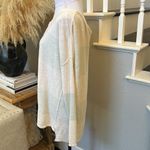 Free People Beach Linen Blend Gold Rush Striped Oversized Henley Knit Top SZ XS Photo 3