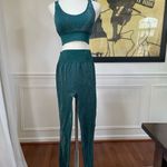 ASOS South Beach Seamless Shimmer Green Silver Leggings Sports Bra Activewear Se Photo 1