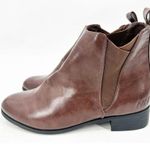 Matt & Nat Joliette Brown Vegan Faux Leather Chelsea Ankle Booties Size 39 Photo 4