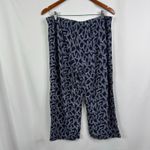 Tommy Hilfiger All Over Logo Capri Pajama Pants Navy White Womens XL Photo 2