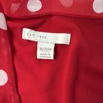 Cato EST 1946 Chiffon Top Womens 22/24W Red White Polka Dot Overlay Flutter Photo 5
