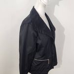 Chico's  Black Moto Jacket Size Medium Black Zip-up Jacket Photo 3