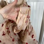 ASOS exclusive Lace & Beads corset tiered mini dress in taupe rose heart sexy Photo 6