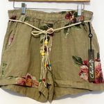 Charlie B Floral Print Shorts with Rope Belt size M NWT Size M Photo 0