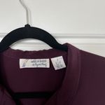 Austin Reed Vintage Silk Long Sleeve Button Up Shirt Burgundy Purple Size 8 Size M Photo 1