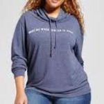 Fifth Sun cowl neck long sleeve shirt “wake me when winter is over” Photo 5