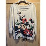 Soma  Lotus Top Peruvian Pima Cotton Floral Scoop Neck SZ XL Artsy Boho Colorful Photo 3