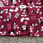 Disney Mickey Mouse Women’s Hoodie Cropped Burgundy Medium M Cotton Blend Casual Photo 8