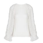 Tanya Taylor NWT  Elona Knit Top in White, Size L New w/Tag Retail $345 Photo 1