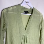 Papillon Light Green Long Tunic Viscose Blend Blouse Top Size Small Photo 1