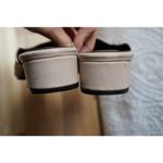 Handmade Ruched Faux Leather Square Toe Mules Casual Slippers Beige Size 5.5 Tan Photo 8