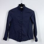 Claudie Pierlot navy polka Swiss dot button down shirt size 6 Blue Photo 1