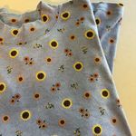 White Stag Cottage Blue Soft Sunflower Fall Printed Long Sleeve Turtleneck Shirt NEW Photo 1