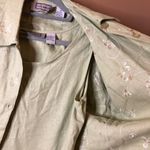 Jane Ashley  Linen Blend Maxi Dress Shirt 2 Piece Set Green Size Medium Photo 3