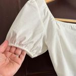 Dolls Kill  Current Mood | White Short Sleeve Crop Smocked | Size Medium Photo 1