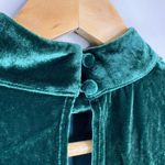 Reformation BURGUNDY green velvet mock neck long sleeve wrap mini dress size 6 Photo 11