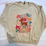 Gildan Christmas Sweatshirt “Merry Christmas” with Rudolph. Size XL. NWOT Photo 0