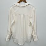 Madewell Women's Size Medium Contrast-Stitch Popover Shirt Cream Classic Preppy Photo 7